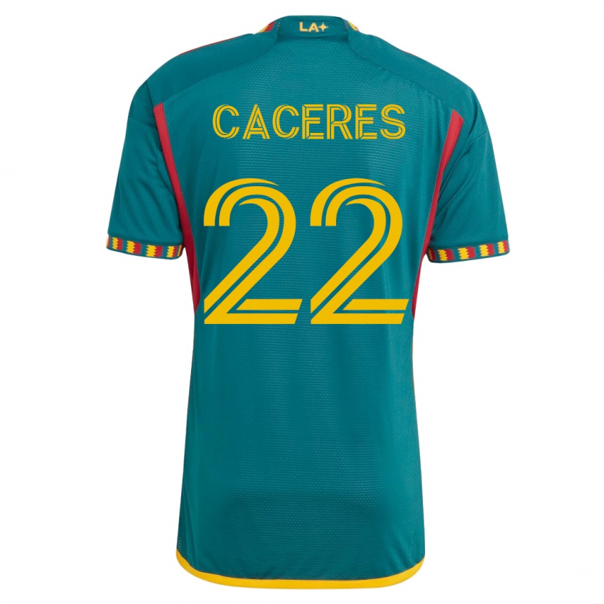 Niño Camiseta Martín Cáceres #22 Verde 2ª Equipación 2023/24 La Camisa Perú