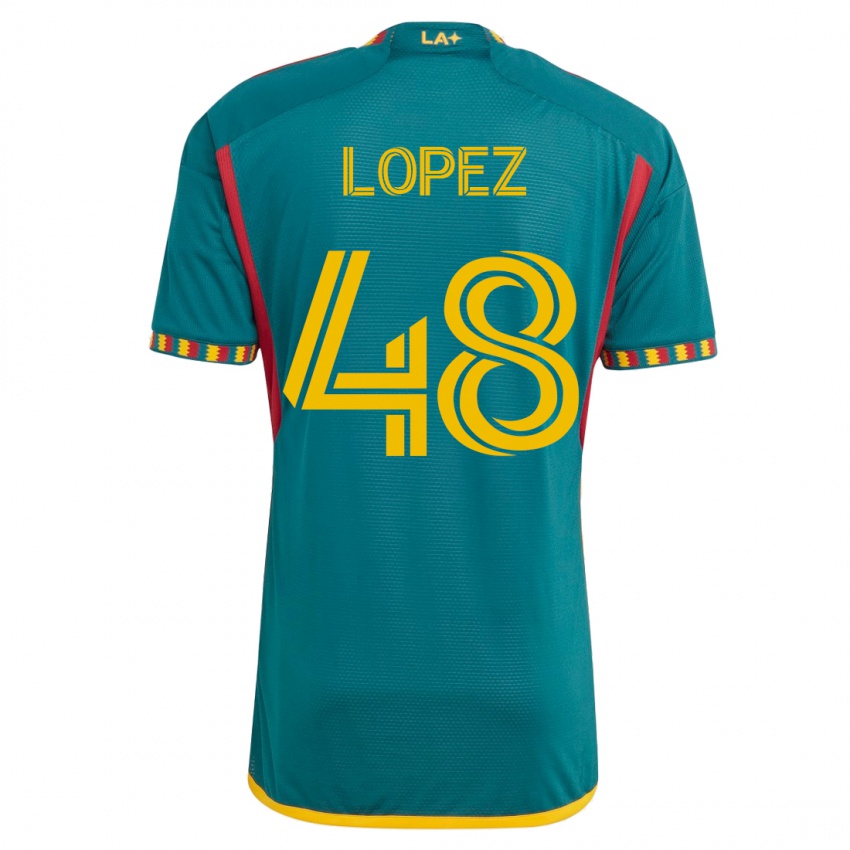 Niño Camiseta Diego López #48 Verde 2ª Equipación 2023/24 La Camisa Perú