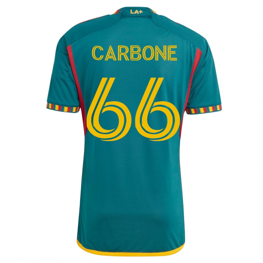 Niño Camiseta Matteo Carbone #66 Verde 2ª Equipación 2023/24 La Camisa Perú