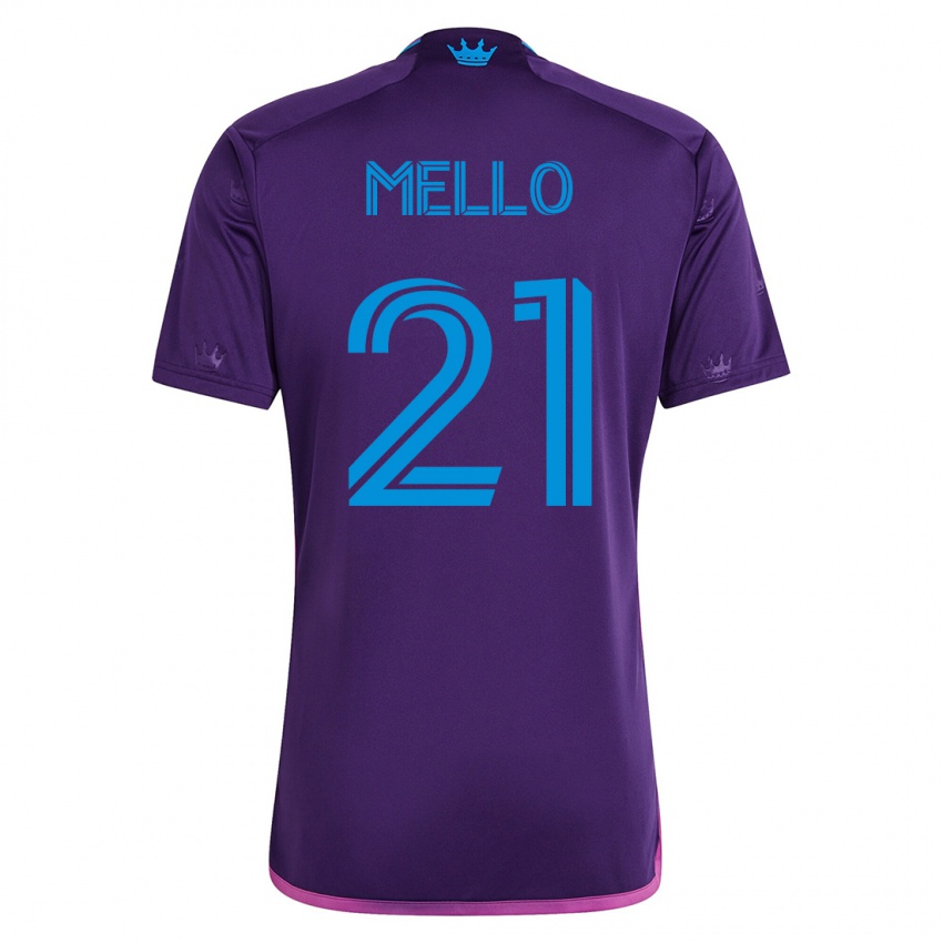 Niño Camiseta Vinicius Mello #21 Violeta 2ª Equipación 2023/24 La Camisa Perú