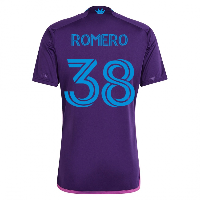 Niño Camiseta Brian Romero #38 Violeta 2ª Equipación 2023/24 La Camisa Perú