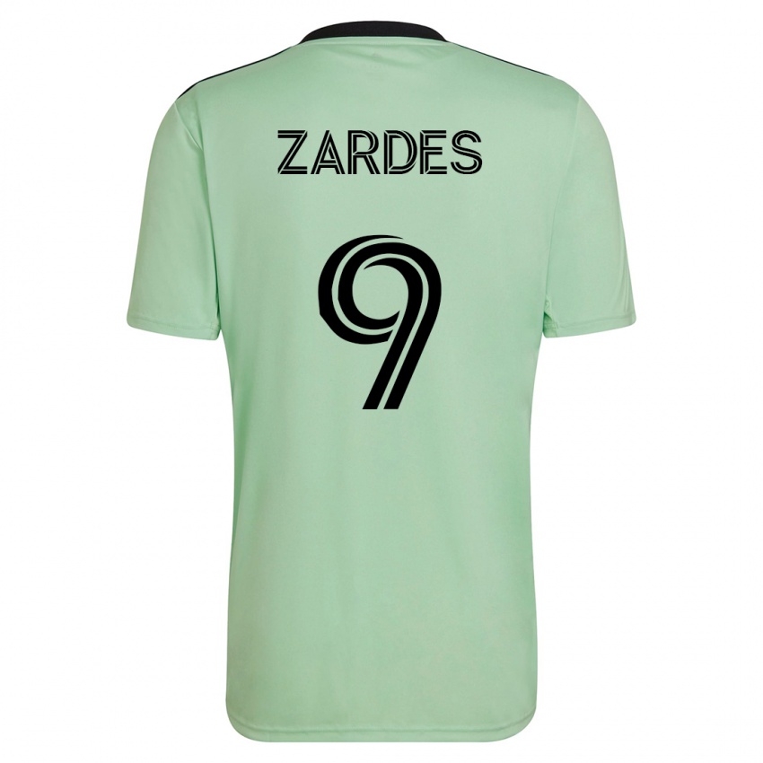 Niño Camiseta Gyasi Zardes #9 Verde Claro 2ª Equipación 2023/24 La Camisa Perú