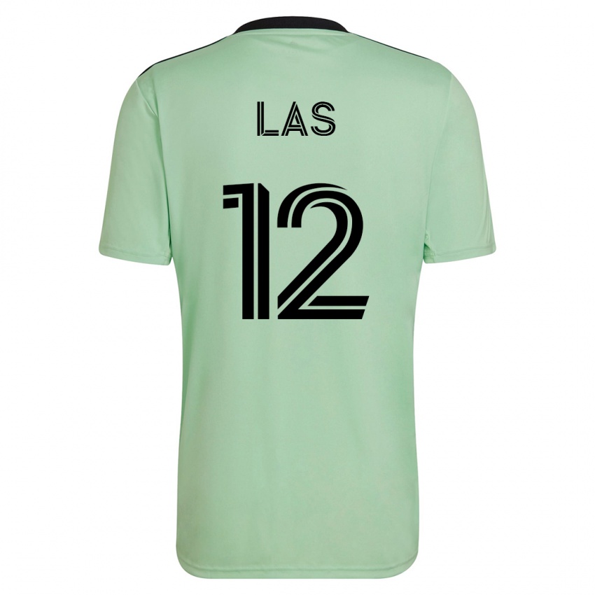 Niño Camiseta Damian Las #12 Verde Claro 2ª Equipación 2023/24 La Camisa Perú