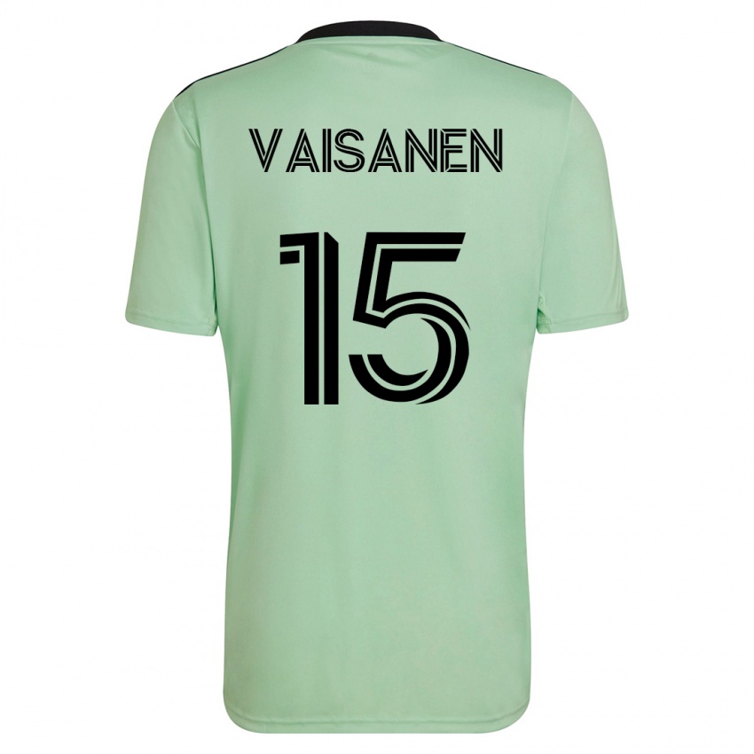 Niño Camiseta Leo Väisänen #15 Verde Claro 2ª Equipación 2023/24 La Camisa Perú