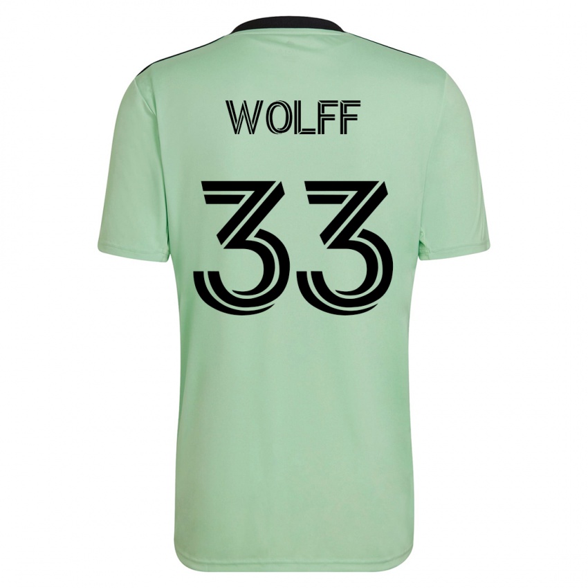 Niño Camiseta Owen Wolff #33 Verde Claro 2ª Equipación 2023/24 La Camisa Perú
