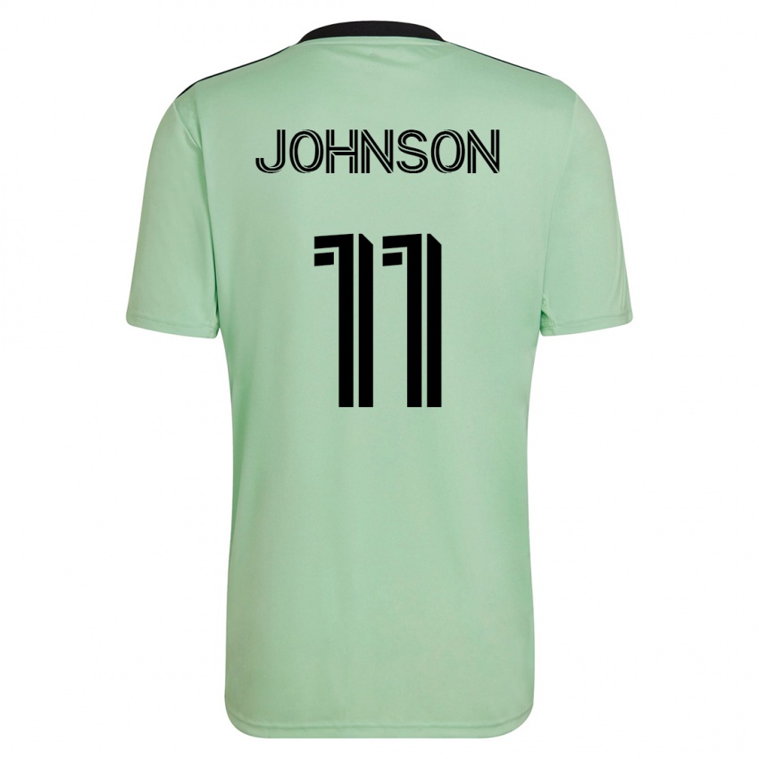 Niño Camiseta Emmanuel Johnson #11 Verde Claro 2ª Equipación 2023/24 La Camisa Perú