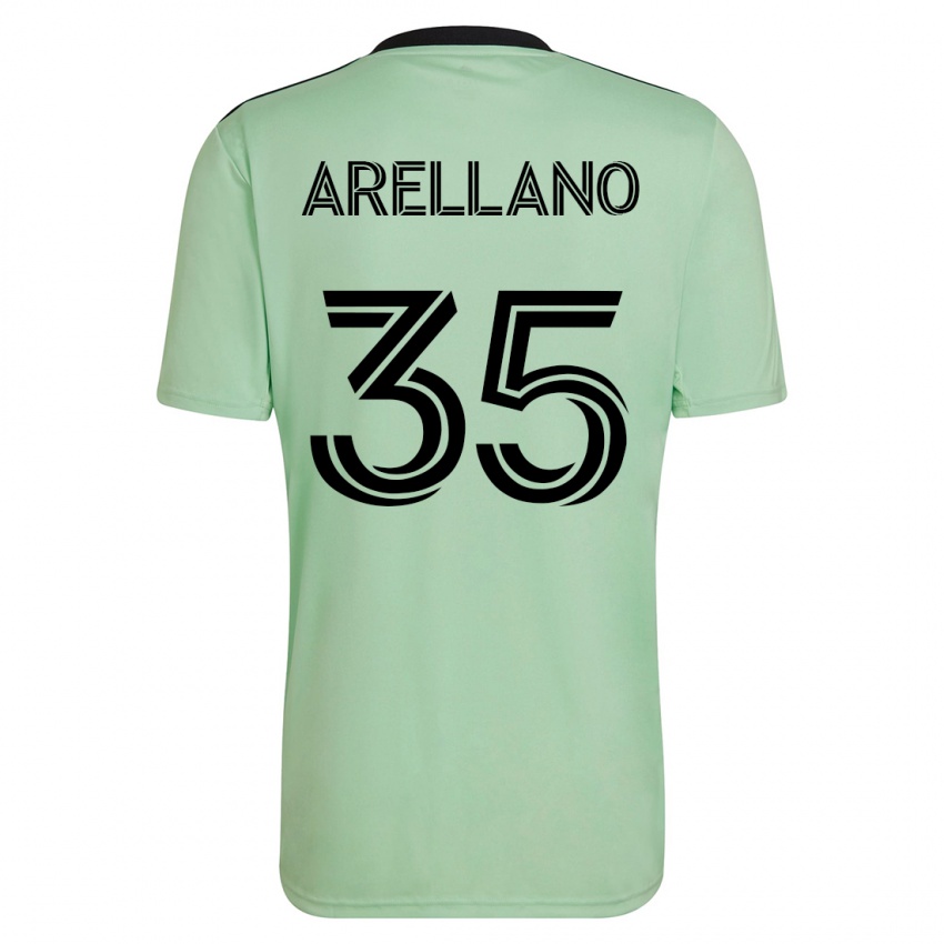 Niño Camiseta Bryan Arellano #35 Verde Claro 2ª Equipación 2023/24 La Camisa Perú