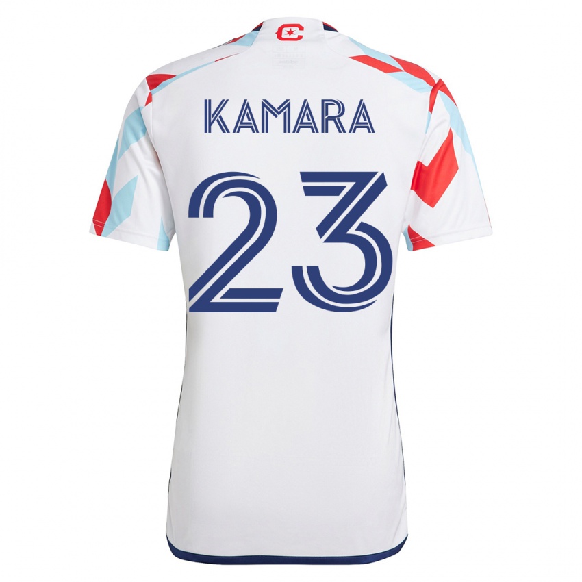 Niño Camiseta Kei Kamara #23 Blanco Azul 2ª Equipación 2023/24 La Camisa Perú