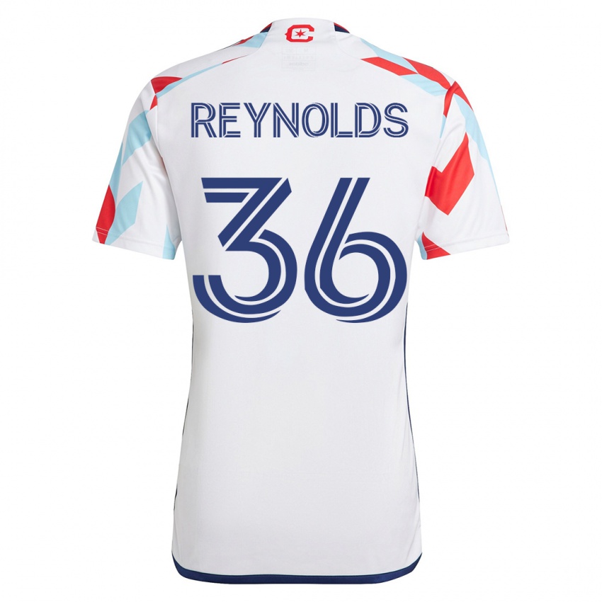 Niño Camiseta Justin Reynolds #36 Blanco Azul 2ª Equipación 2023/24 La Camisa Perú