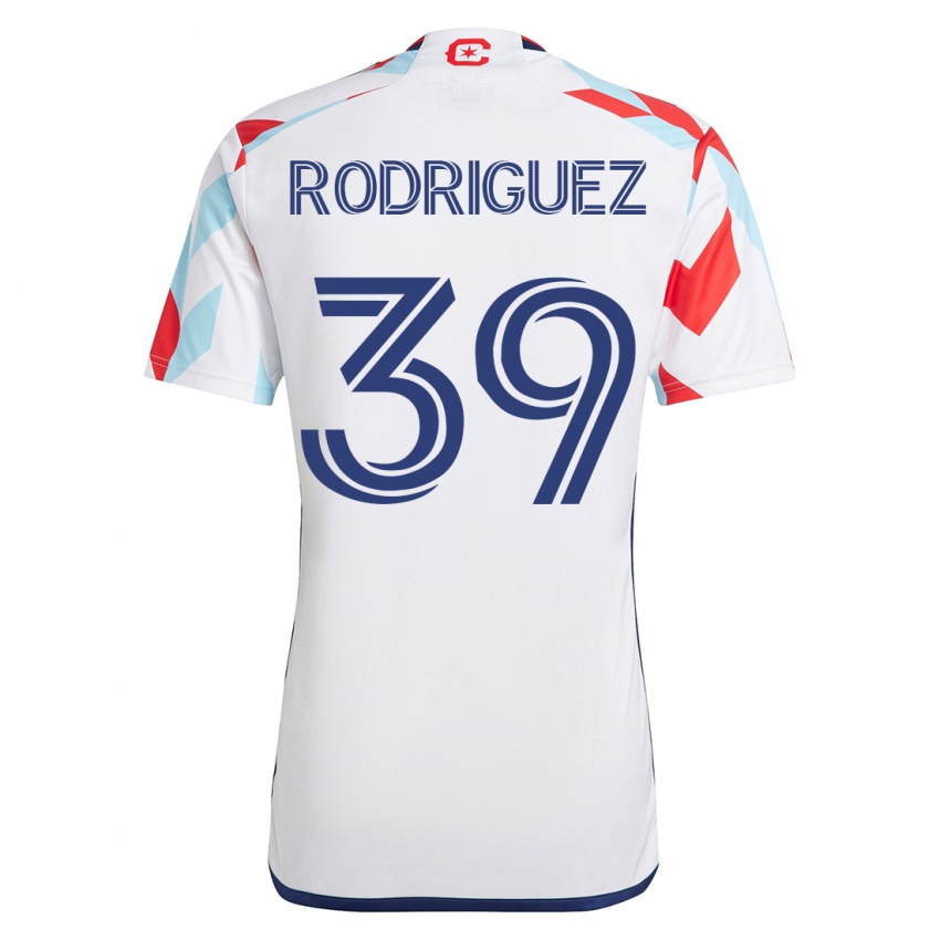 Niño Camiseta Allan Rodriguez #39 Blanco Azul 2ª Equipación 2023/24 La Camisa Perú