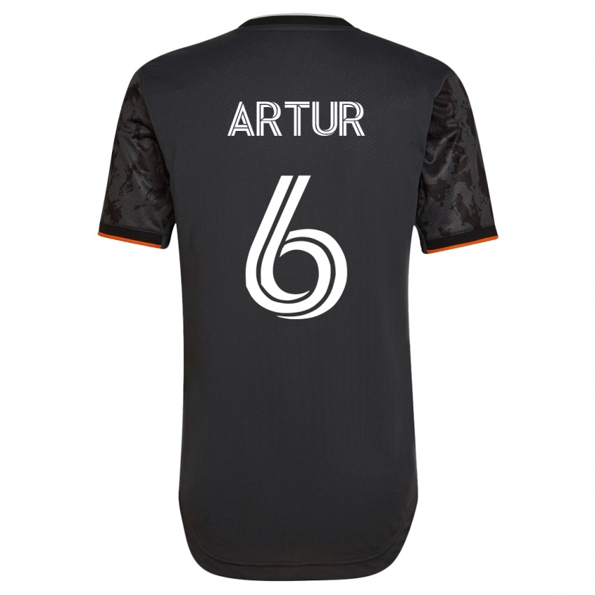 Niño Camiseta Artur #6 Negro 2ª Equipación 2023/24 La Camisa Perú