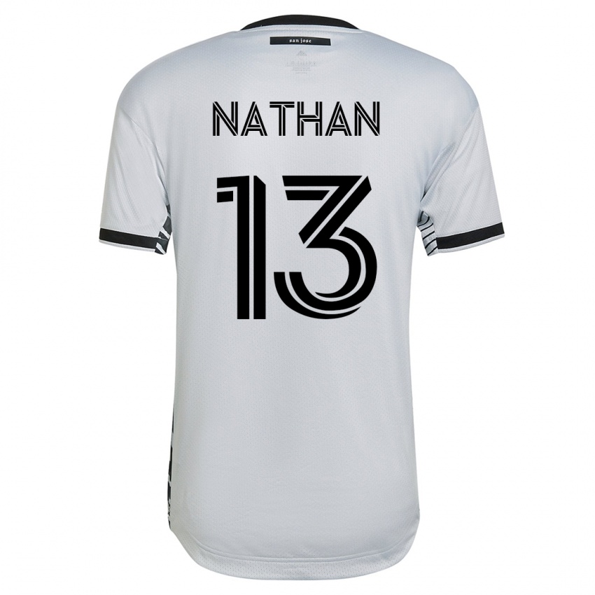 Niño Camiseta Nathan #13 Blanco 2ª Equipación 2023/24 La Camisa Perú