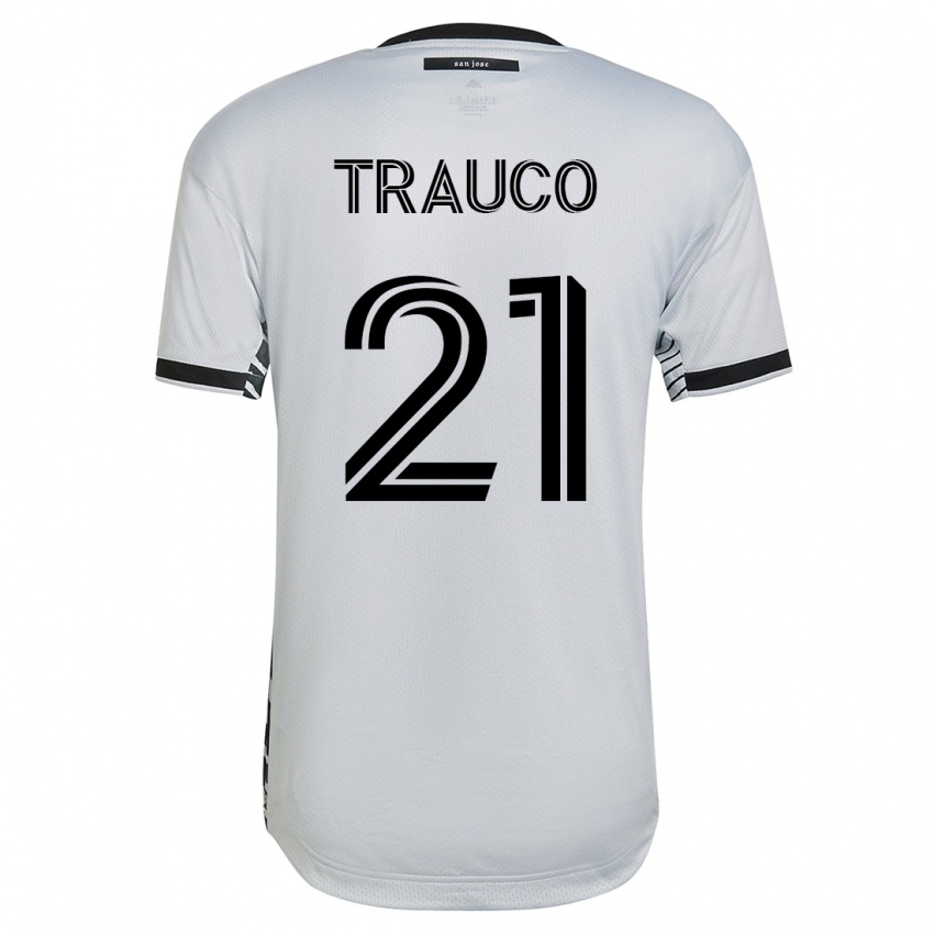 Niño Camiseta Miguel Trauco #21 Blanco 2ª Equipación 2023/24 La Camisa Perú