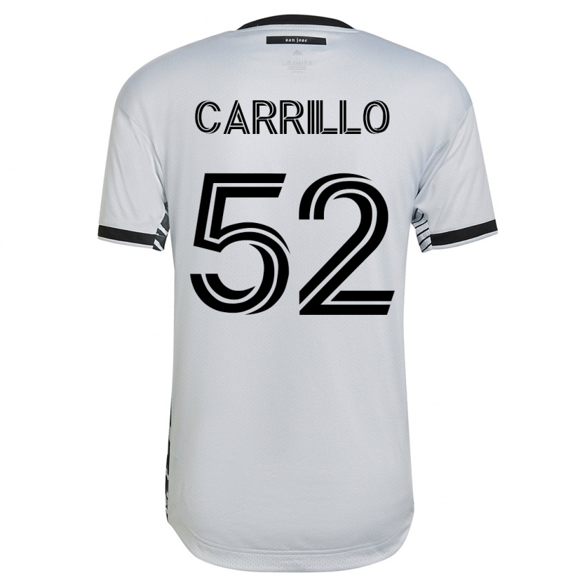 Niño Camiseta Israel Carrillo #52 Blanco 2ª Equipación 2023/24 La Camisa Perú