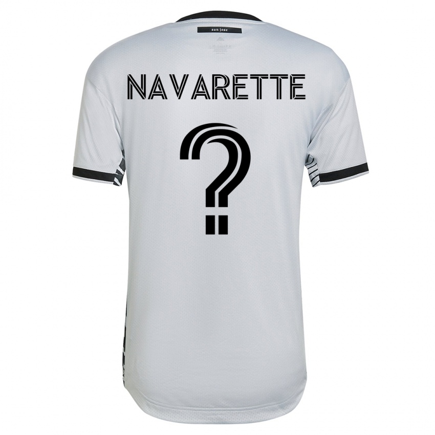 Niño Camiseta Samuel Navarette #0 Blanco 2ª Equipación 2023/24 La Camisa Perú