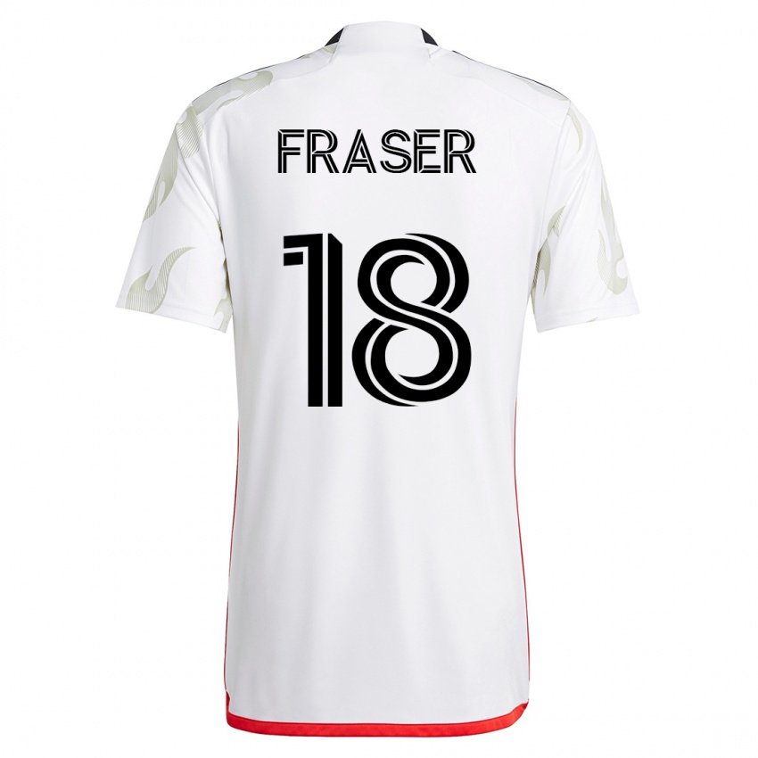 Niño Camiseta Liam Fraser #18 Blanco 2ª Equipación 2023/24 La Camisa Perú