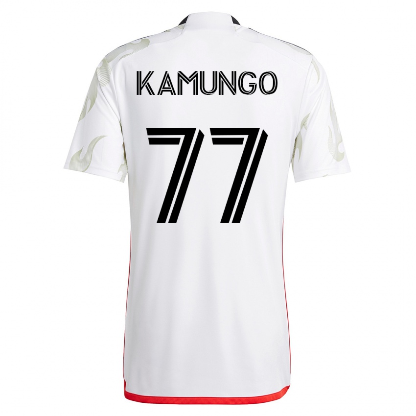 Niño Camiseta Bernard Kamungo #77 Blanco 2ª Equipación 2023/24 La Camisa Perú