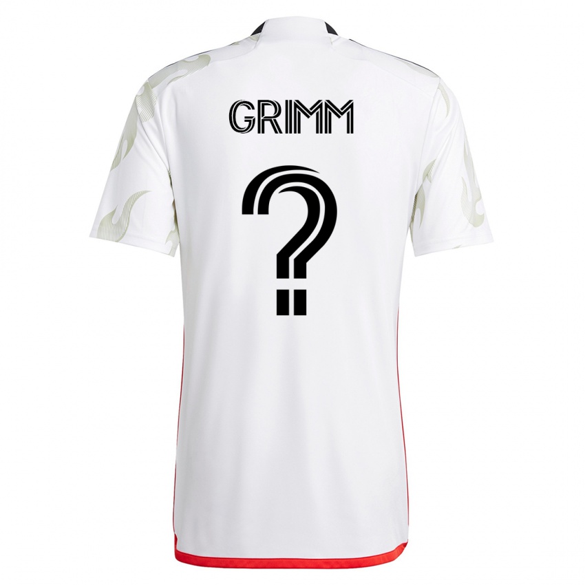 Niño Camiseta Mason Grimm #0 Blanco 2ª Equipación 2023/24 La Camisa Perú