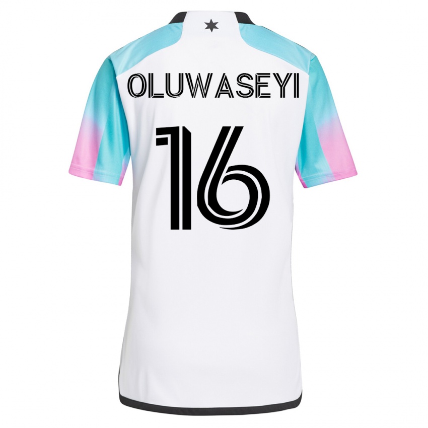 Niño Camiseta Tani Oluwaseyi #16 Blanco 2ª Equipación 2023/24 La Camisa Perú