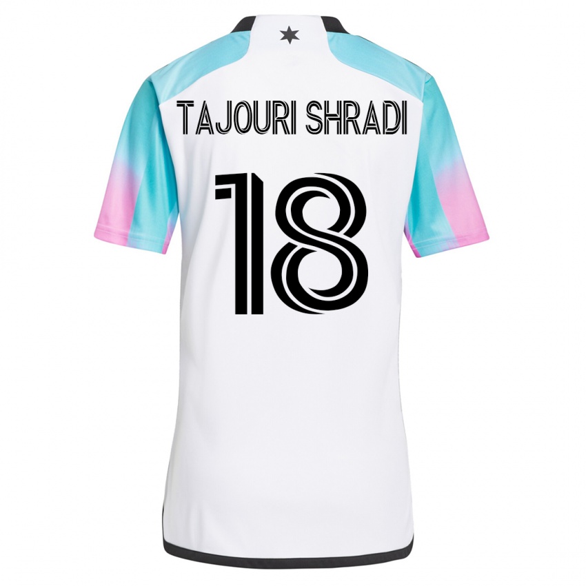 Niño Camiseta Ismael Tajouri-Shradi #18 Blanco 2ª Equipación 2023/24 La Camisa Perú
