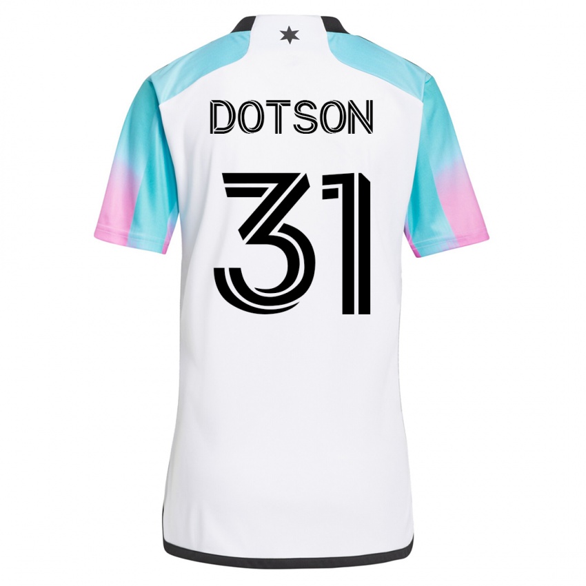 Niño Camiseta Hassani Dotson #31 Blanco 2ª Equipación 2023/24 La Camisa Perú