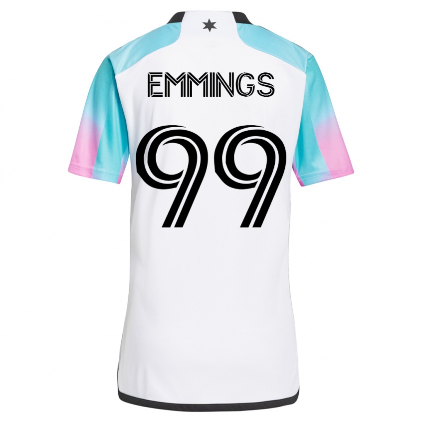 Niño Camiseta Fred Emmings #99 Blanco 2ª Equipación 2023/24 La Camisa Perú