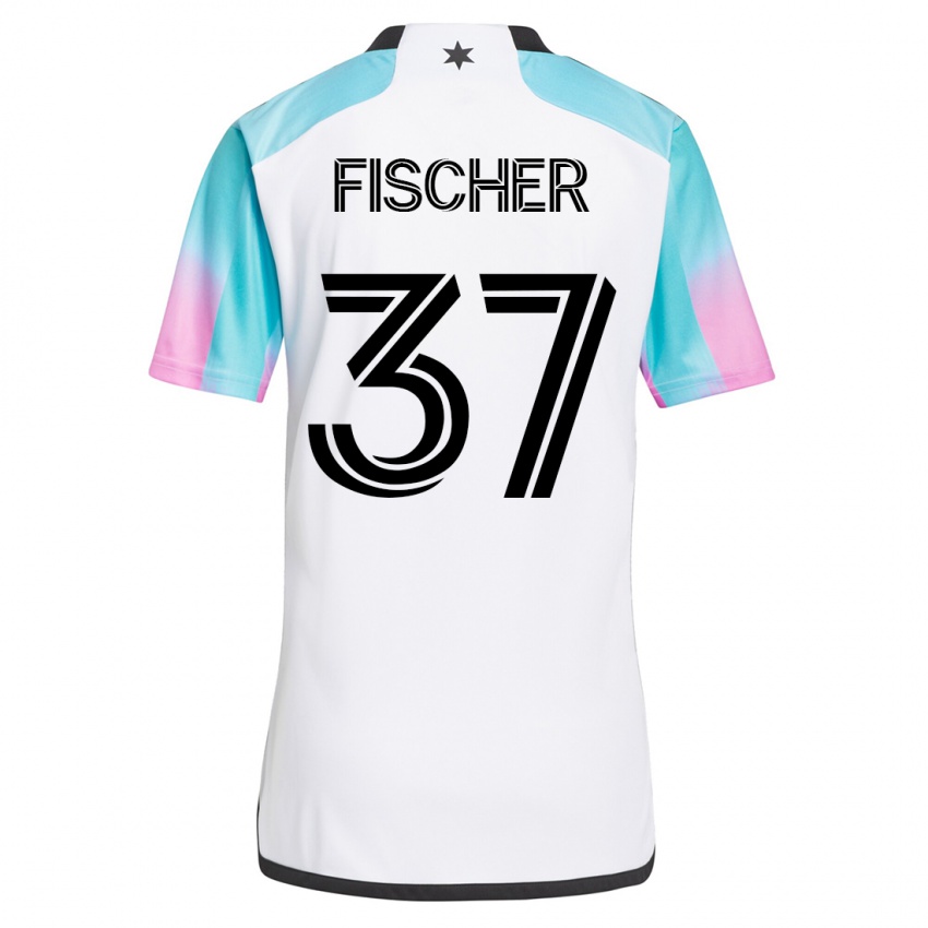 Niño Camiseta Britton Fischer #37 Blanco 2ª Equipación 2023/24 La Camisa Perú