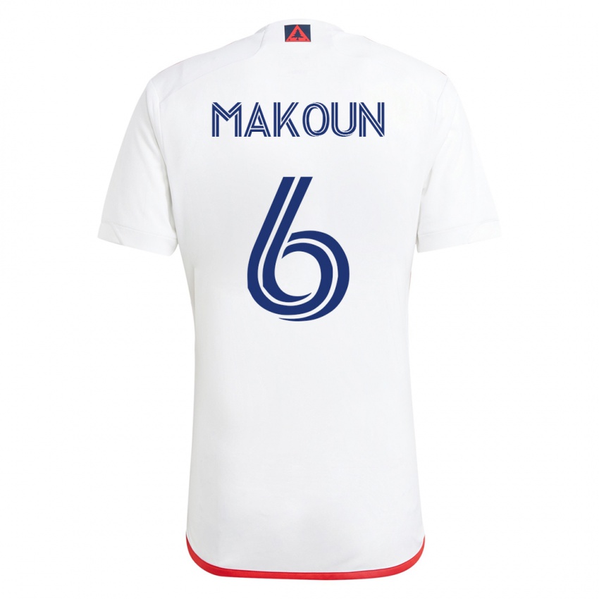 Niño Camiseta Christian Makoun #6 Blanco Rojo 2ª Equipación 2023/24 La Camisa Perú