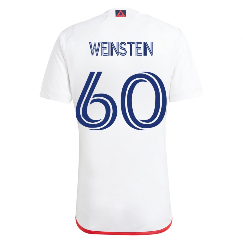 Niño Camiseta Max Weinstein #60 Blanco Rojo 2ª Equipación 2023/24 La Camisa Perú