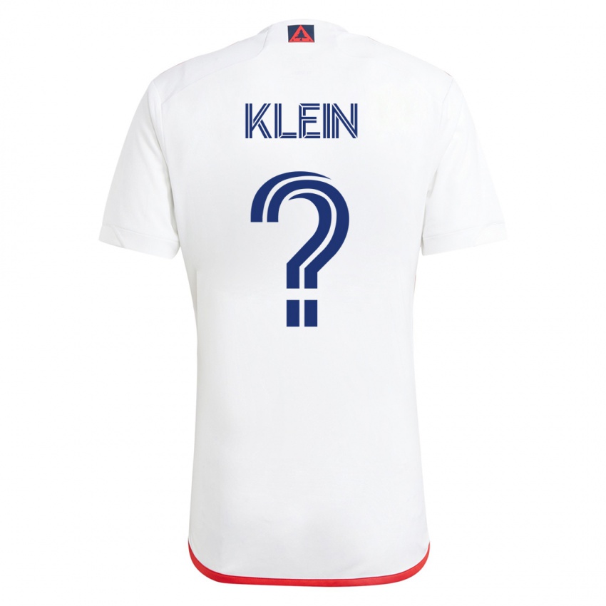 Niño Camiseta Eric Klein #0 Blanco Rojo 2ª Equipación 2023/24 La Camisa Perú