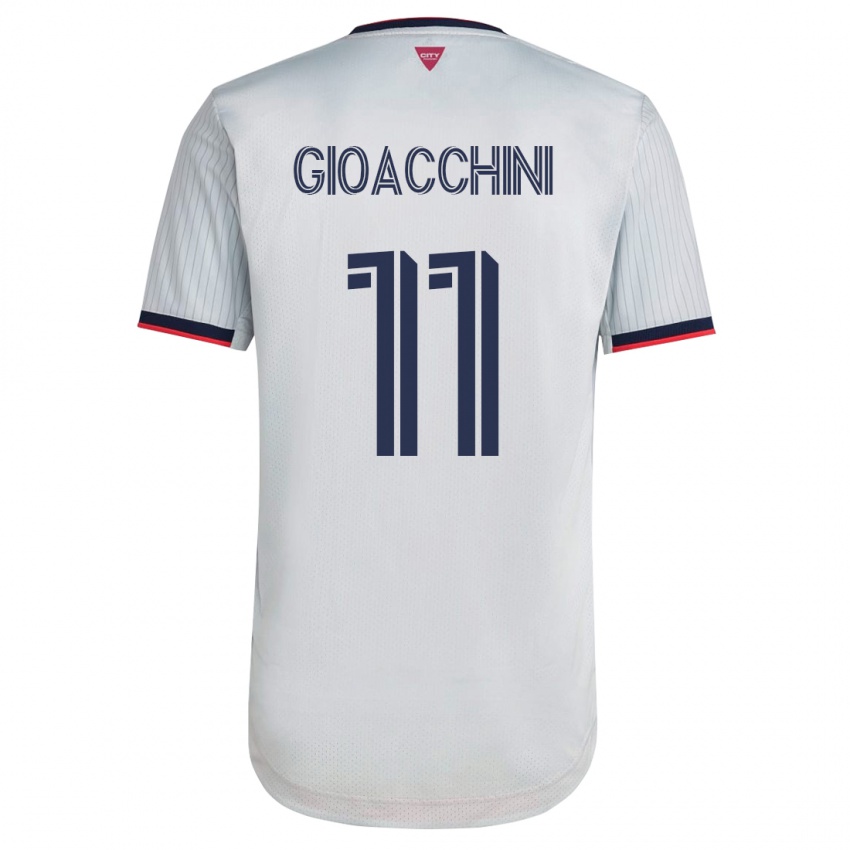 Niño Camiseta Nicholas Gioacchini #11 Blanco 2ª Equipación 2023/24 La Camisa Perú