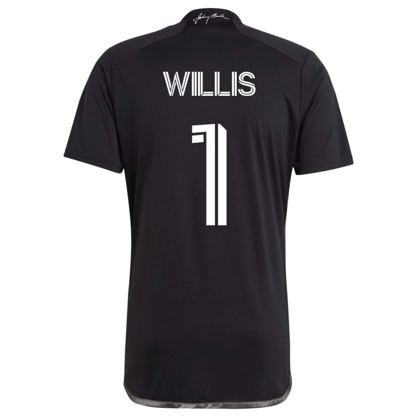 Niño Camiseta Joe Willis #1 Negro 2ª Equipación 2023/24 La Camisa Perú