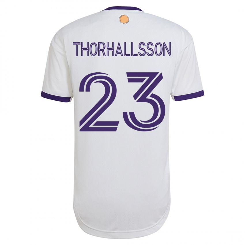 Niño Camiseta Dagur Dan Thórhallsson #23 Blanco 2ª Equipación 2023/24 La Camisa Perú