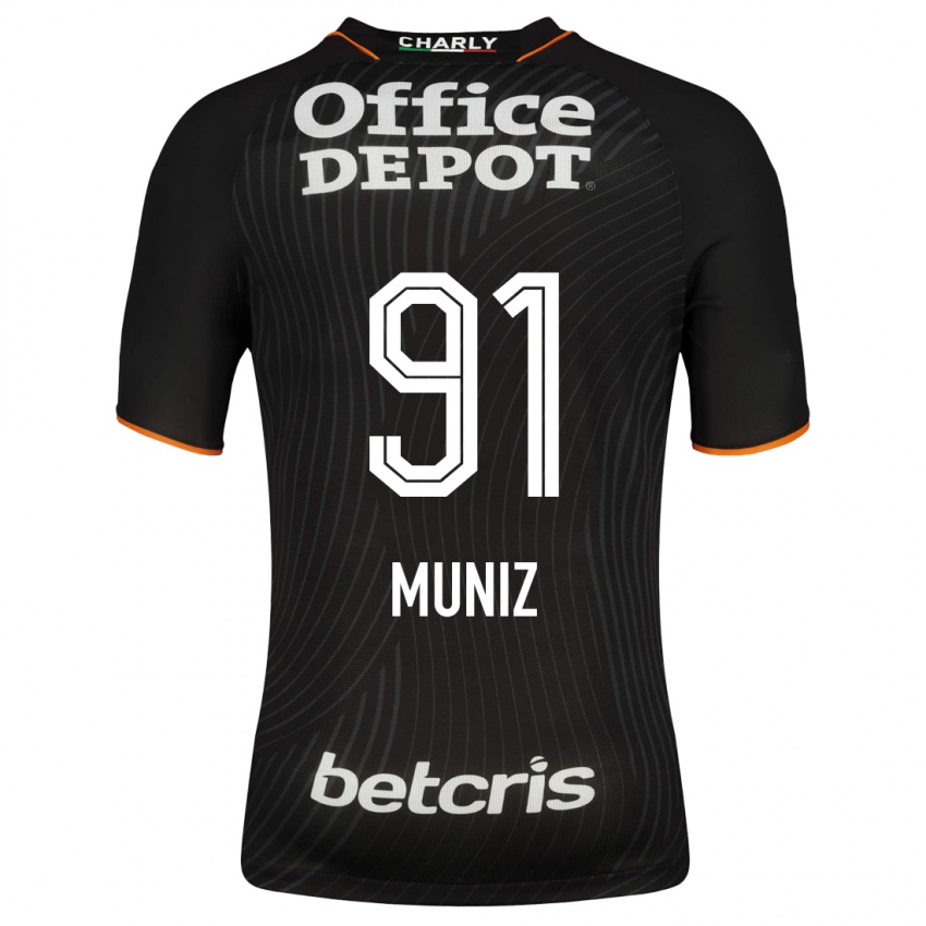 Niño Camiseta Brandon Muñiz #91 Negro 2ª Equipación 2023/24 La Camisa Perú