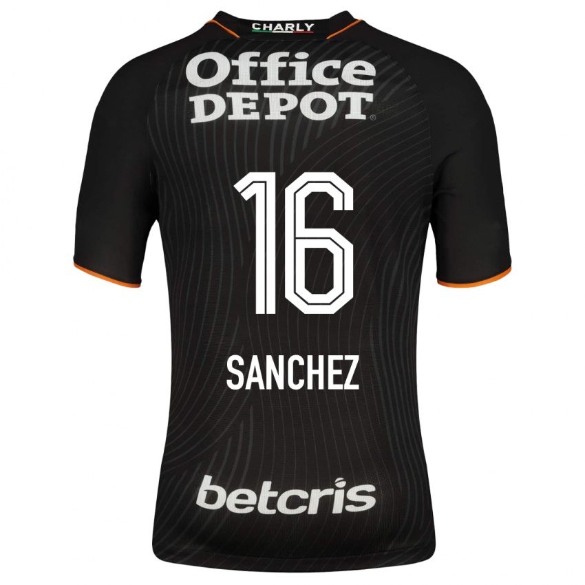 Niño Camiseta Vanessa Sánchez #16 Negro 2ª Equipación 2023/24 La Camisa Perú