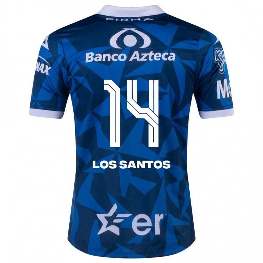 Niño Camiseta Lucas De Los Santos #14 Azul 2ª Equipación 2023/24 La Camisa Perú