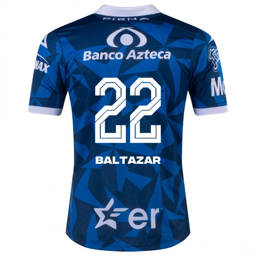 Niño Camiseta Carlos Baltazar #22 Azul 2ª Equipación 2023/24 La Camisa Perú