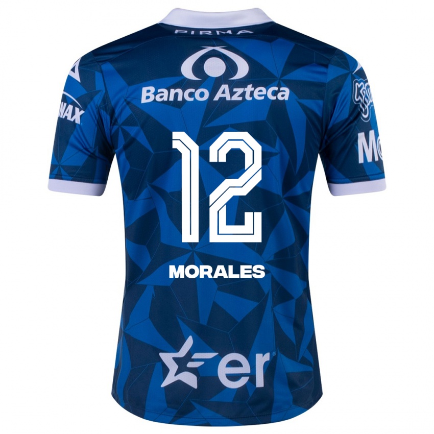 Niño Camiseta Karla Morales #12 Azul 2ª Equipación 2023/24 La Camisa Perú