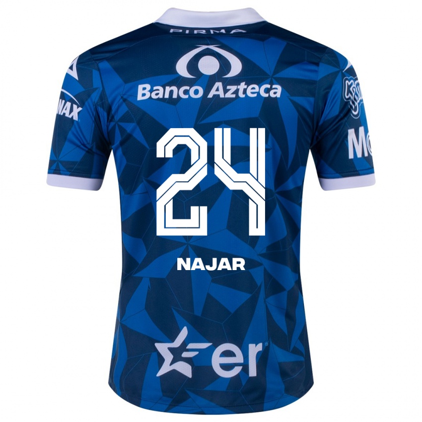 Niño Camiseta Ivonne Najar #24 Azul 2ª Equipación 2023/24 La Camisa Perú