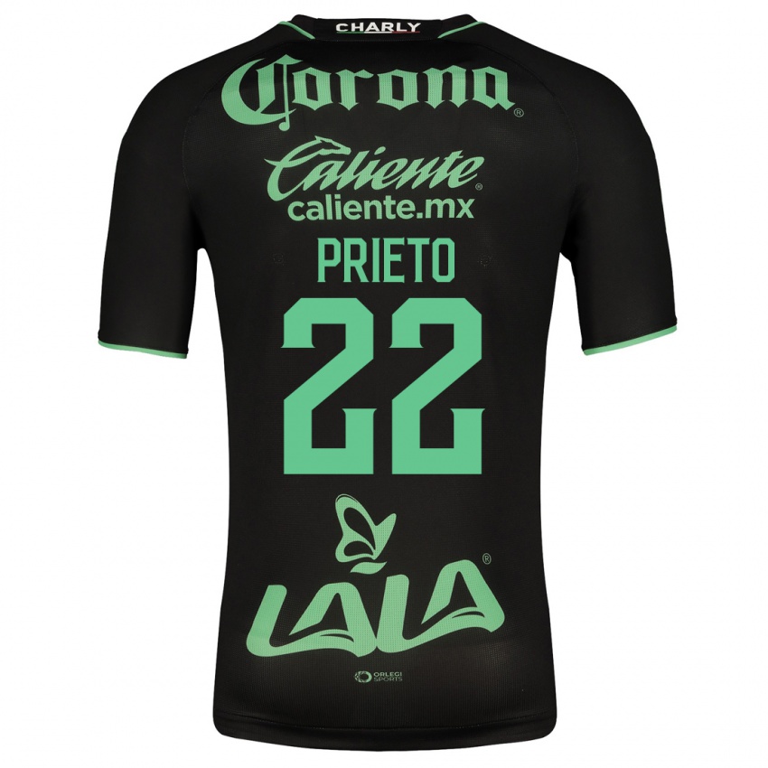 Niño Camiseta Ronaldo Prieto #22 Negro 2ª Equipación 2023/24 La Camisa Perú