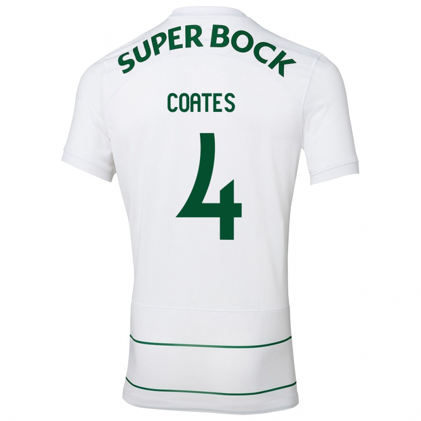 Niño Camiseta Sebastián Coates #4 Blanco 2ª Equipación 2023/24 La Camisa Perú