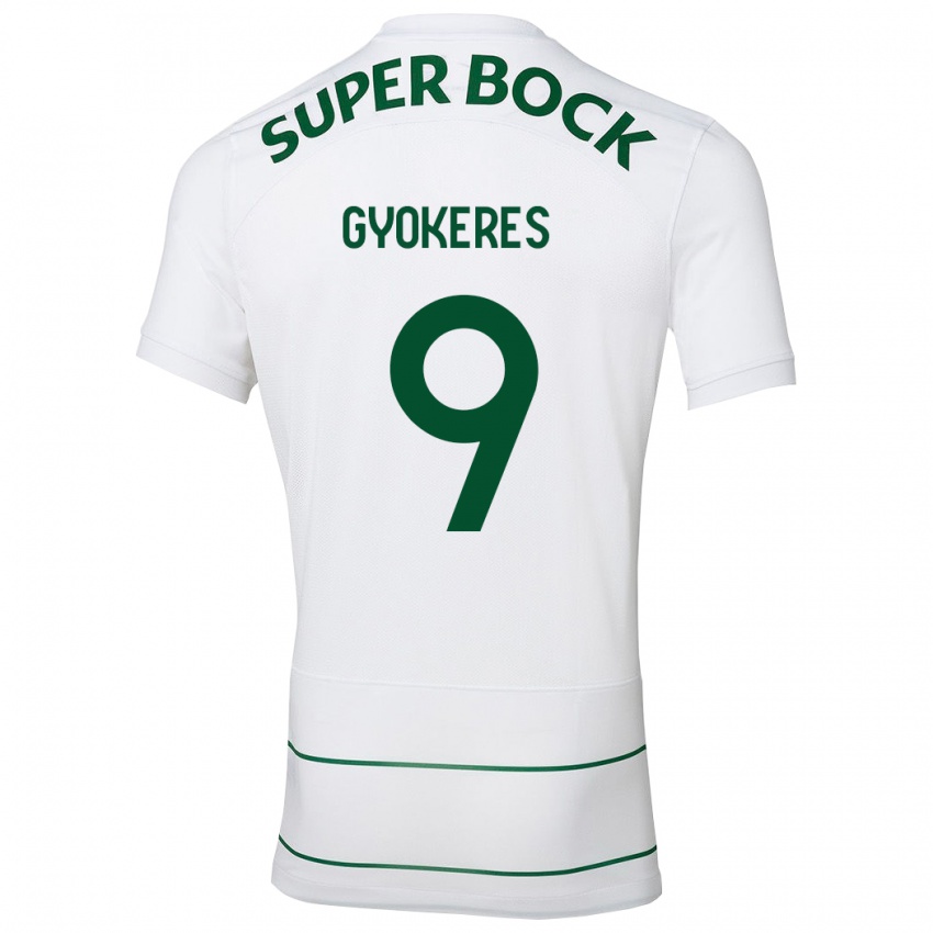 Niño Camiseta Viktor Gyökeres #9 Blanco 2ª Equipación 2023/24 La Camisa Perú