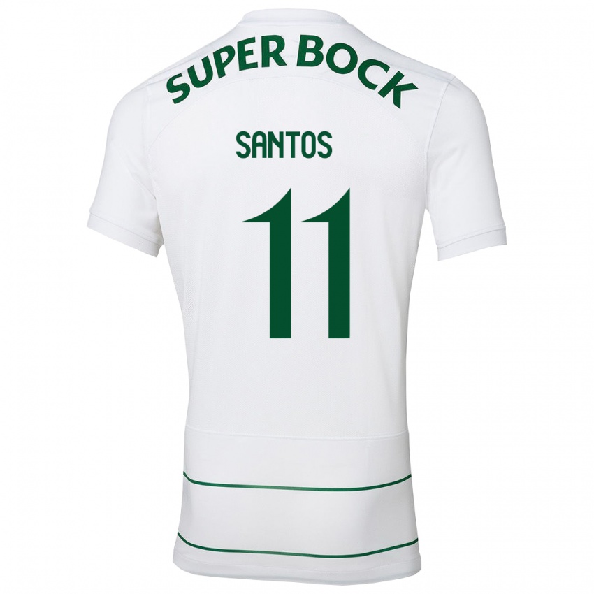 Niño Camiseta Nuno Santos #11 Blanco 2ª Equipación 2023/24 La Camisa Perú