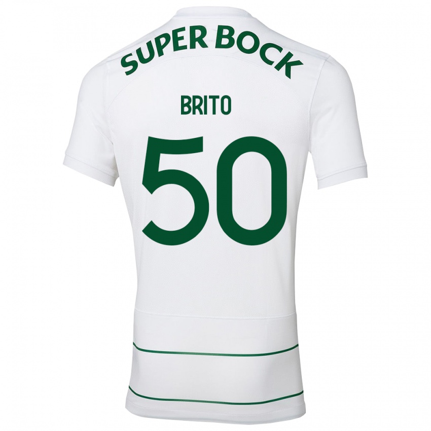 Niño Camiseta Alexandre Brito #50 Blanco 2ª Equipación 2023/24 La Camisa Perú