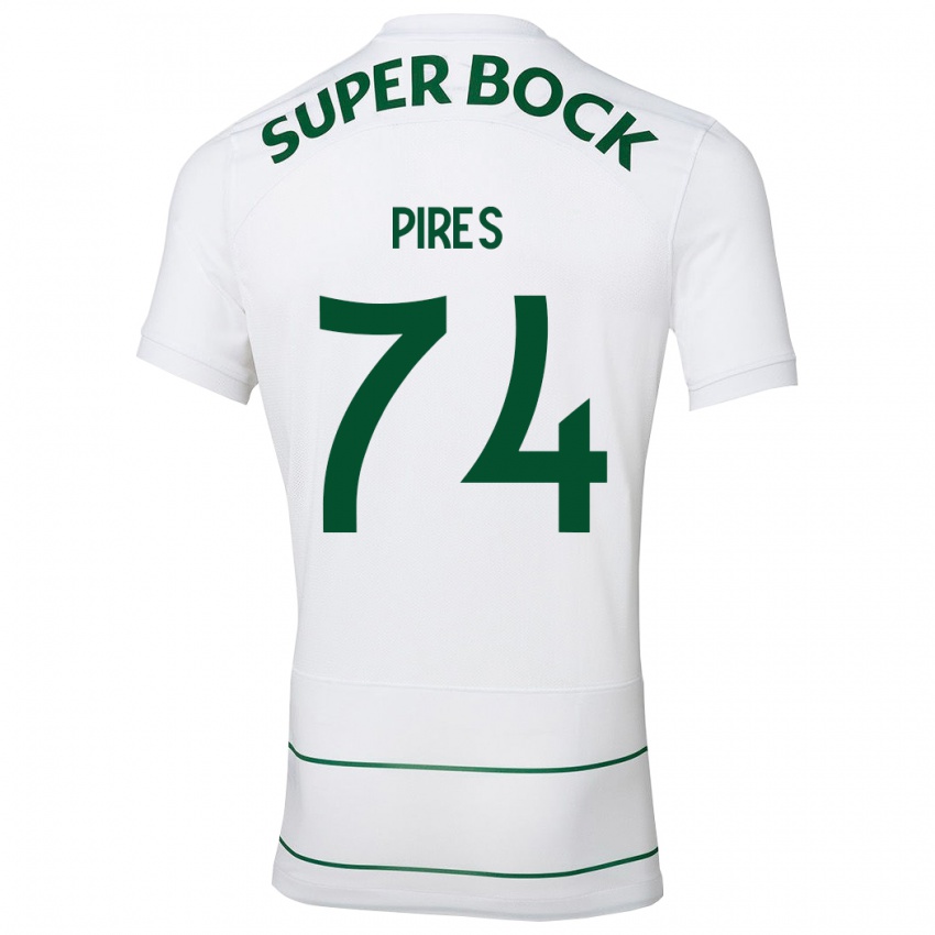 Niño Camiseta Guilherme Pires #74 Blanco 2ª Equipación 2023/24 La Camisa Perú