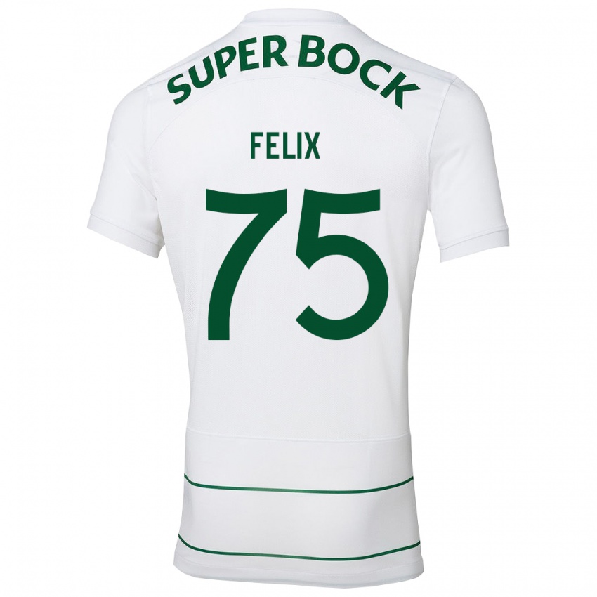 Niño Camiseta Vando Félix #75 Blanco 2ª Equipación 2023/24 La Camisa Perú