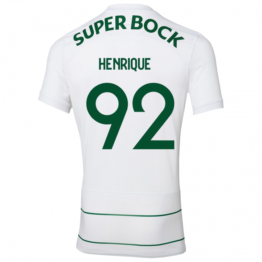 Niño Camiseta Eduardo Henrique #92 Blanco 2ª Equipación 2023/24 La Camisa Perú