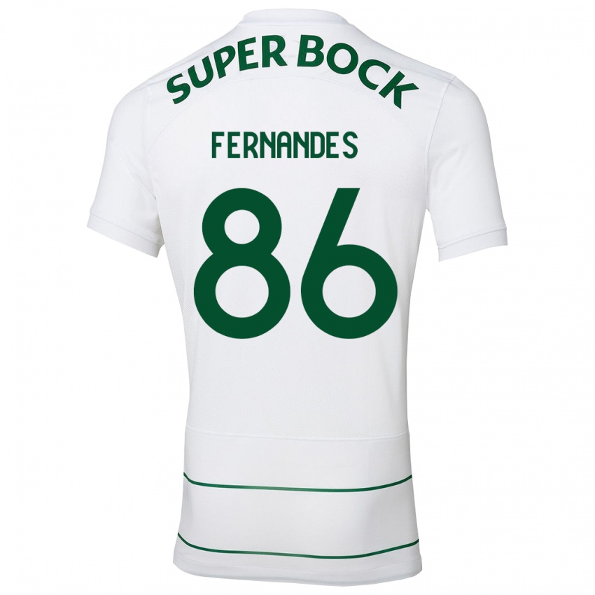 Niño Camiseta Emanuel Fernandes #86 Blanco 2ª Equipación 2023/24 La Camisa Perú