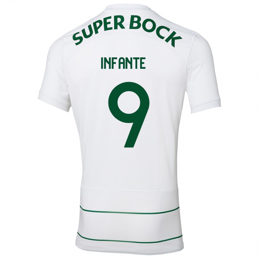 Niño Camiseta João Infante #9 Blanco 2ª Equipación 2023/24 La Camisa Perú