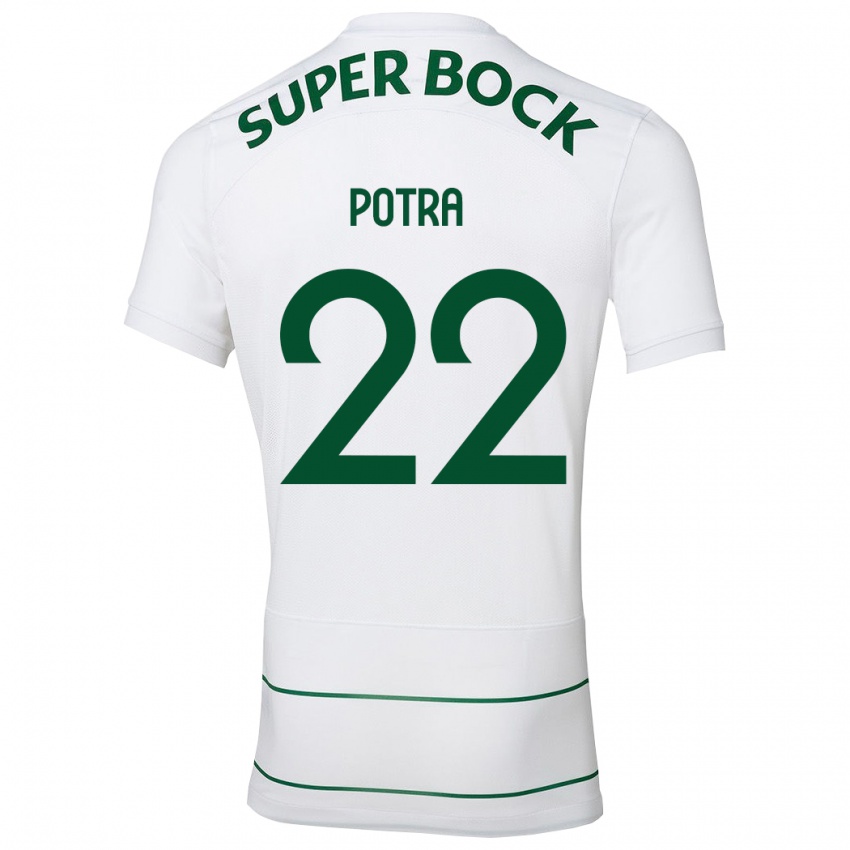 Niño Camiseta Catarina Sofia Branco Potra #22 Blanco 2ª Equipación 2023/24 La Camisa Perú